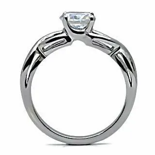 Infinity: 1.25ct Stainless Steel Russian Ice Diamond CZ Promise Ring