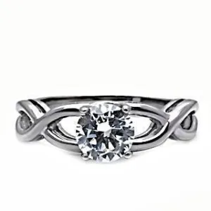 Infinity: 1.25ct Stainless Steel Russian Ice Diamond CZ Promise Ring