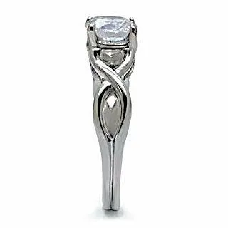 Infinity: 1.25ct Stainless Steel Russian Ice Diamond CZ Promise Ring