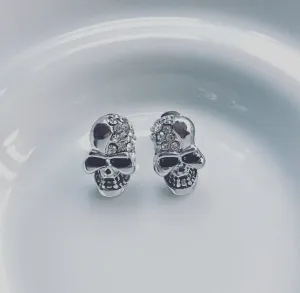 Island Crystal Skull Earrings