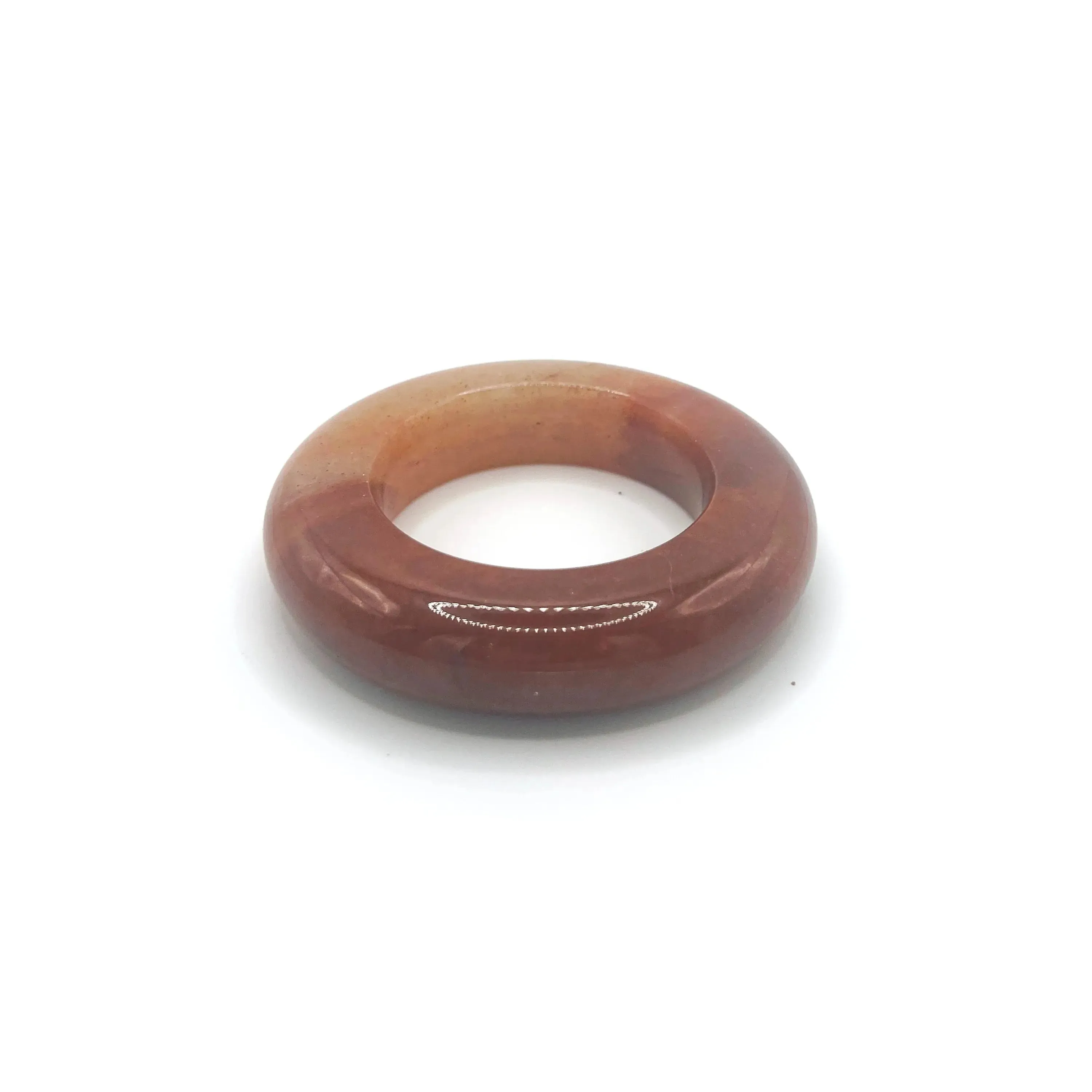 Jade Stone Bangle – Crimson Twilight in Mongolian Jade | Miruzi
