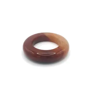 Jade Stone Bangle – Crimson Twilight in Mongolian Jade | Miruzi