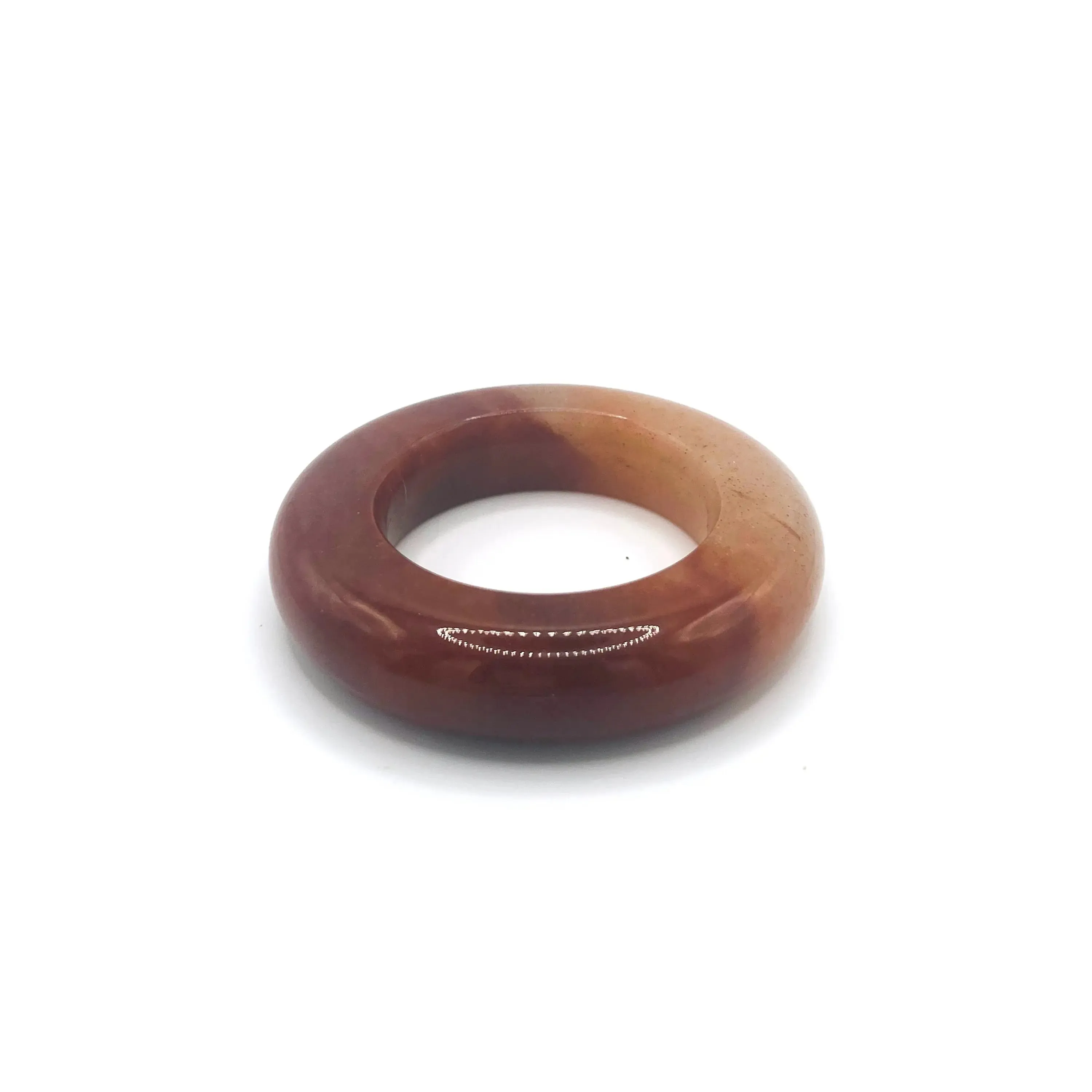 Jade Stone Bangle – Crimson Twilight in Mongolian Jade | Miruzi