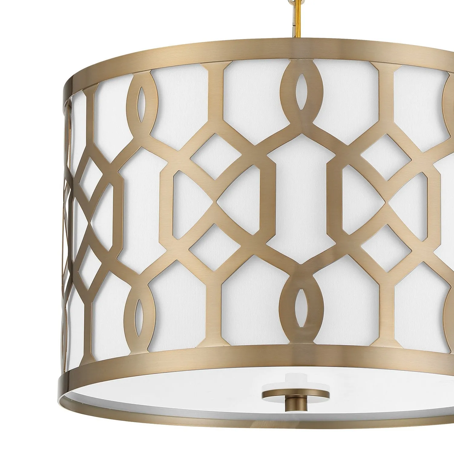 Jasper Three Light Chandelier in Aged Brass