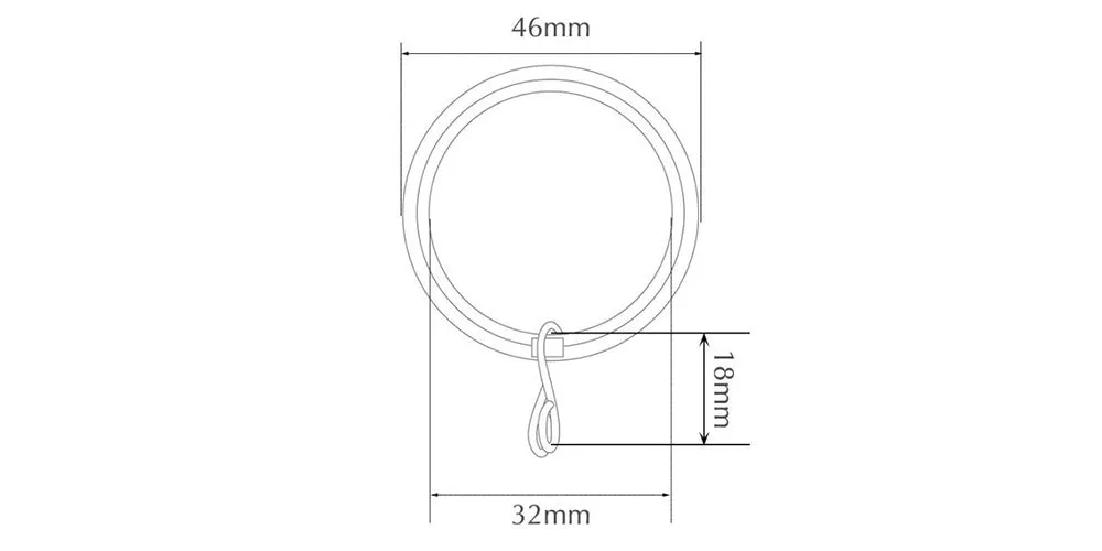 Jones Interiors Astra Chrome Extra Rings 28mm Pole