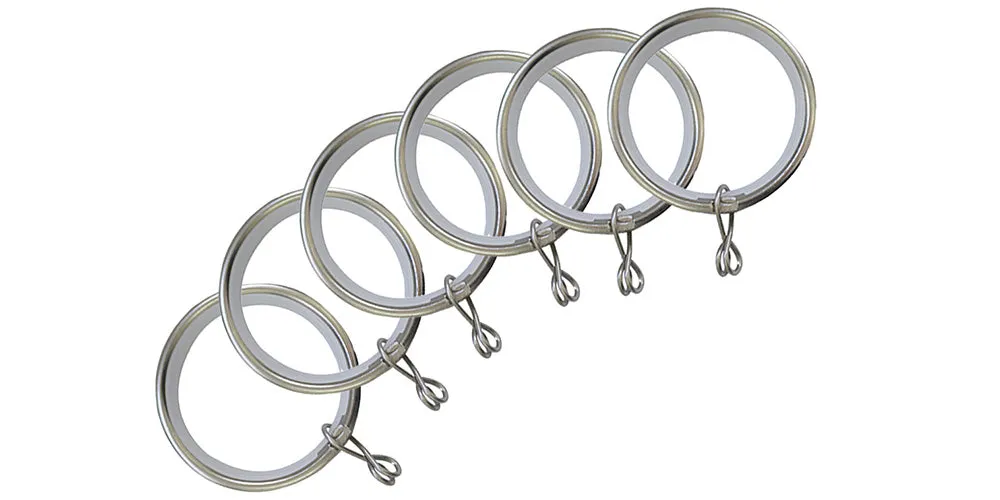 Jones Interiors Quartz Matt Nickel Extra Rings 28mm Pole