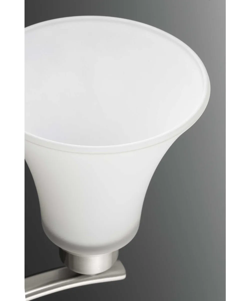 Joy 1-Light Etched Glass Traditional Mini-Pendant Light Brushed Nickel