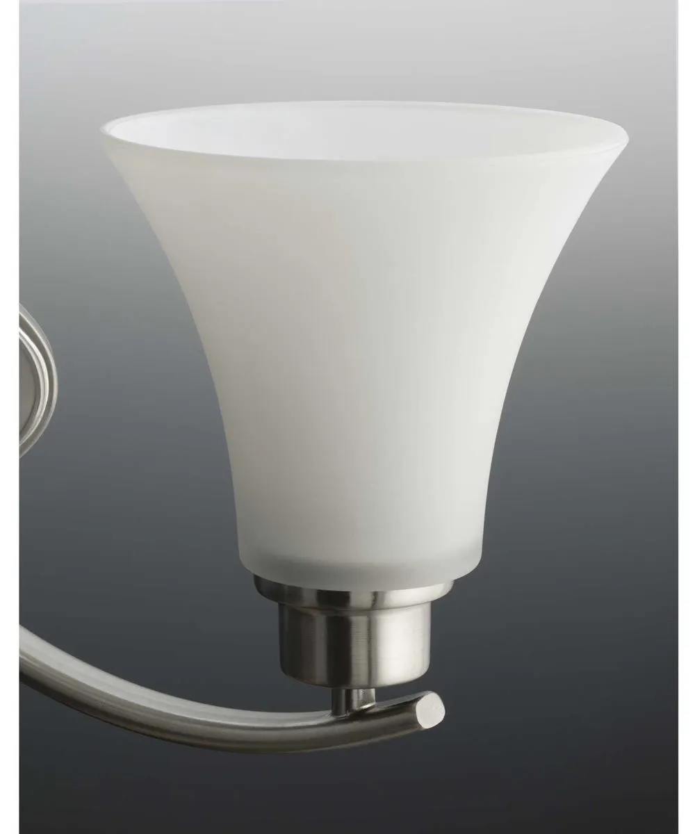 Joy 1-Light Etched Glass Traditional Mini-Pendant Light Brushed Nickel