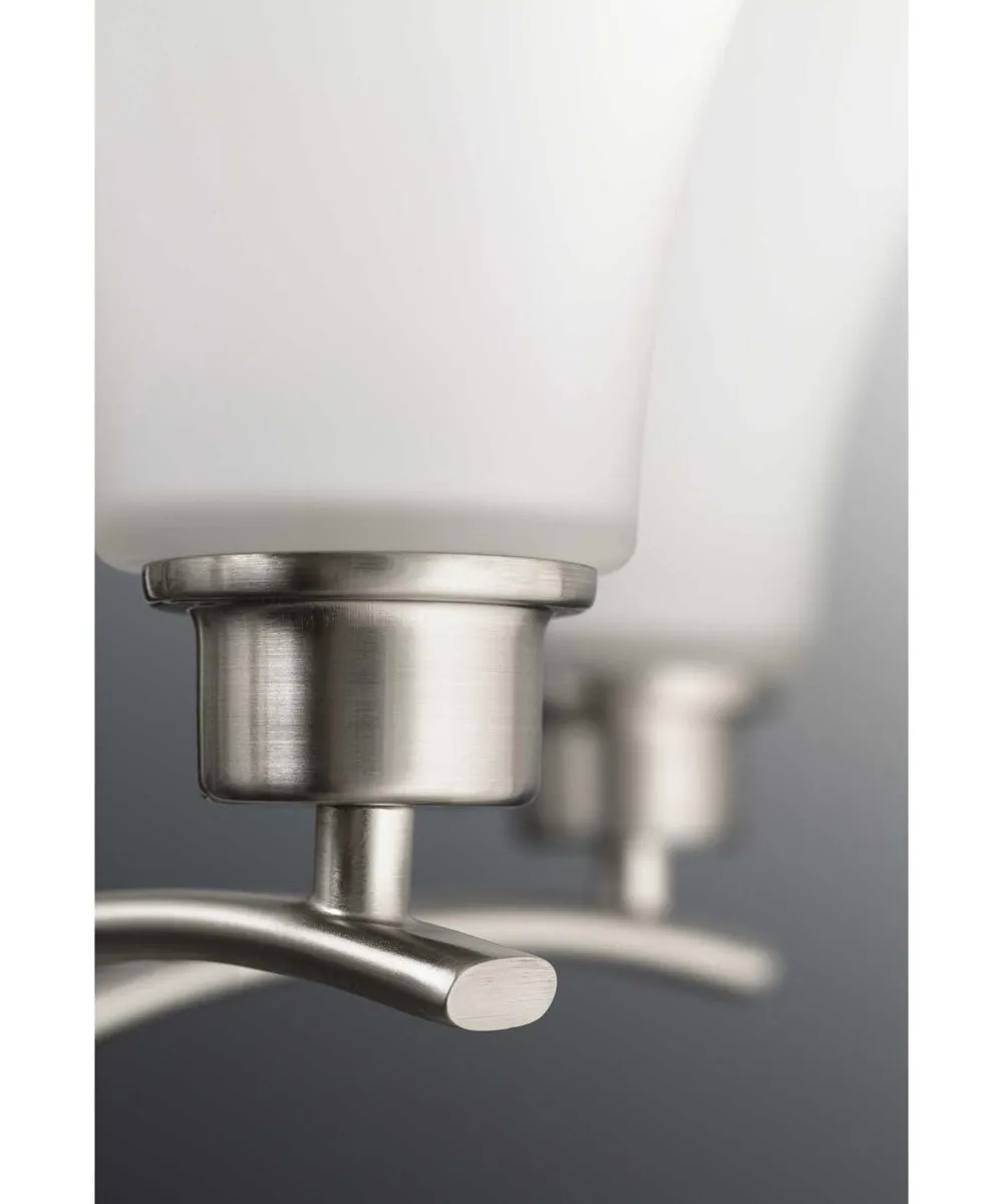 Joy 1-Light Etched Glass Traditional Mini-Pendant Light Brushed Nickel