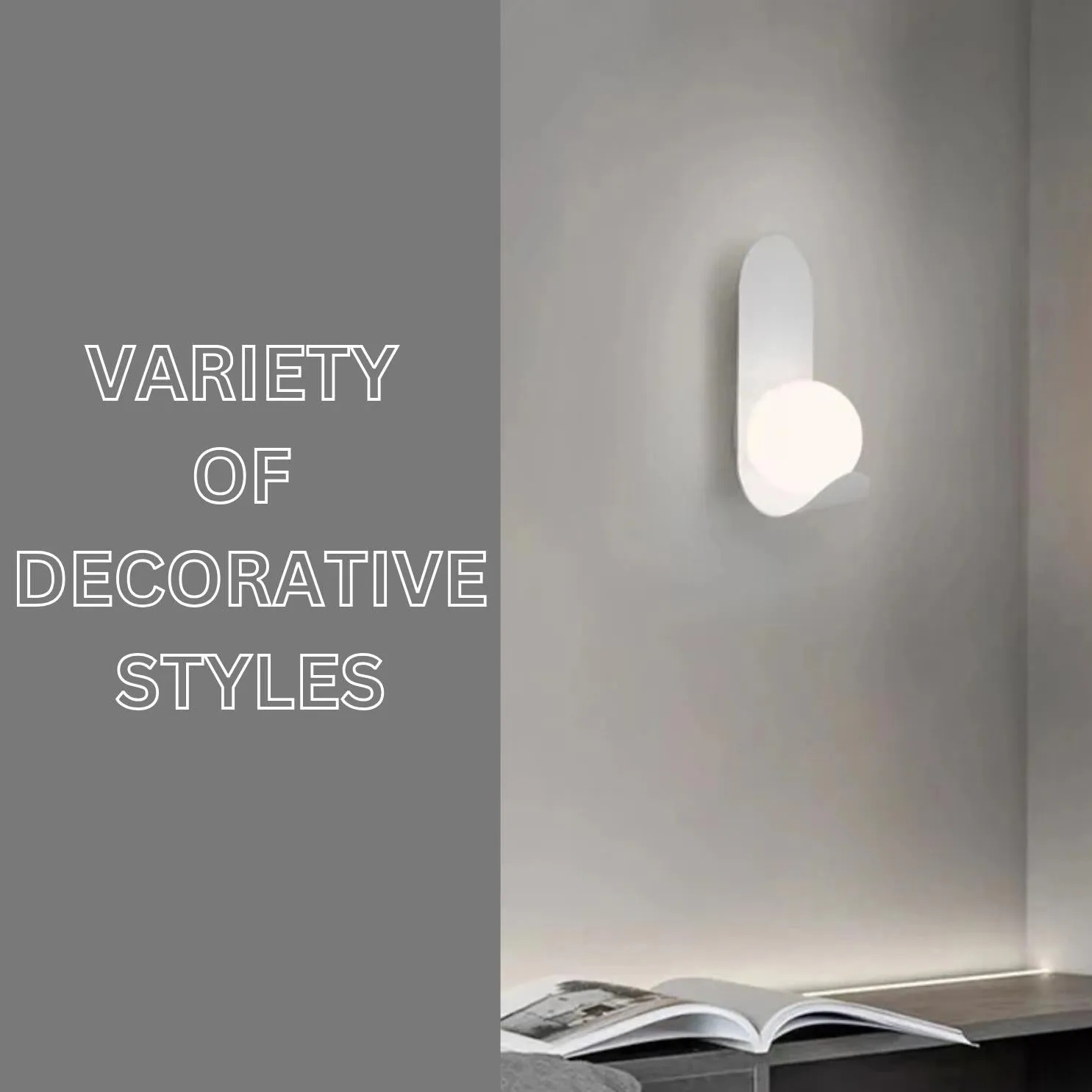 KARA Black and White Wall Light Sconce