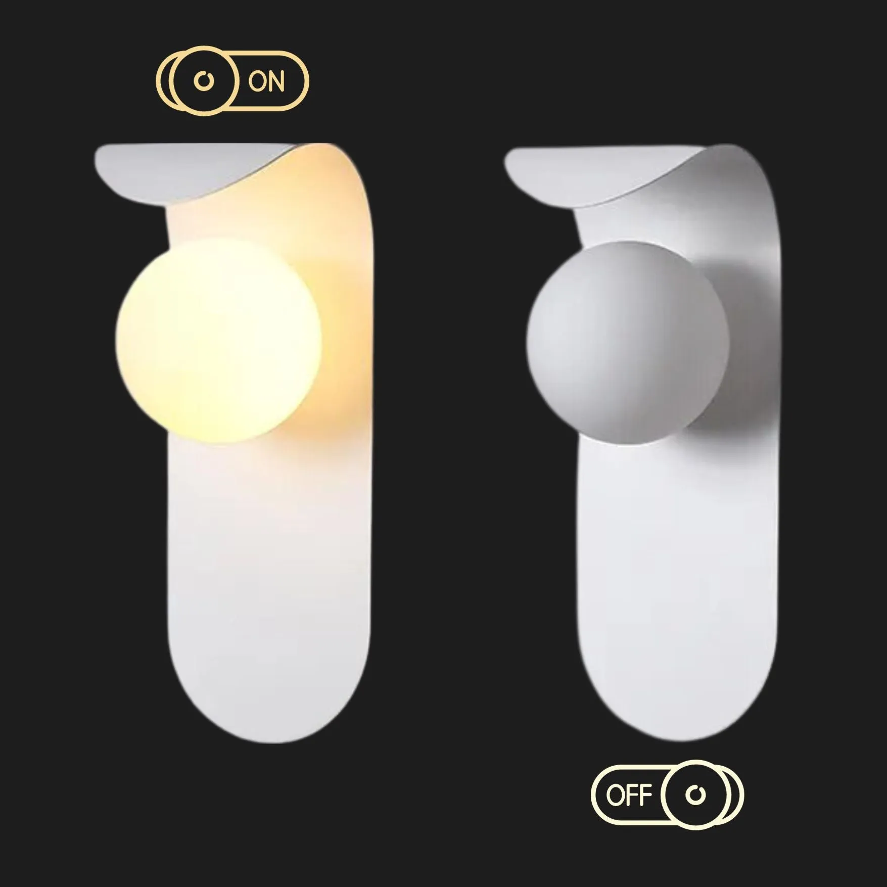 KARA Black and White Wall Light Sconce
