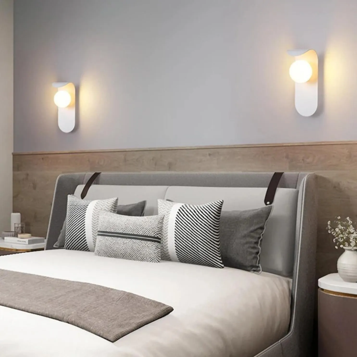 KARA Black and White Wall Light Sconce