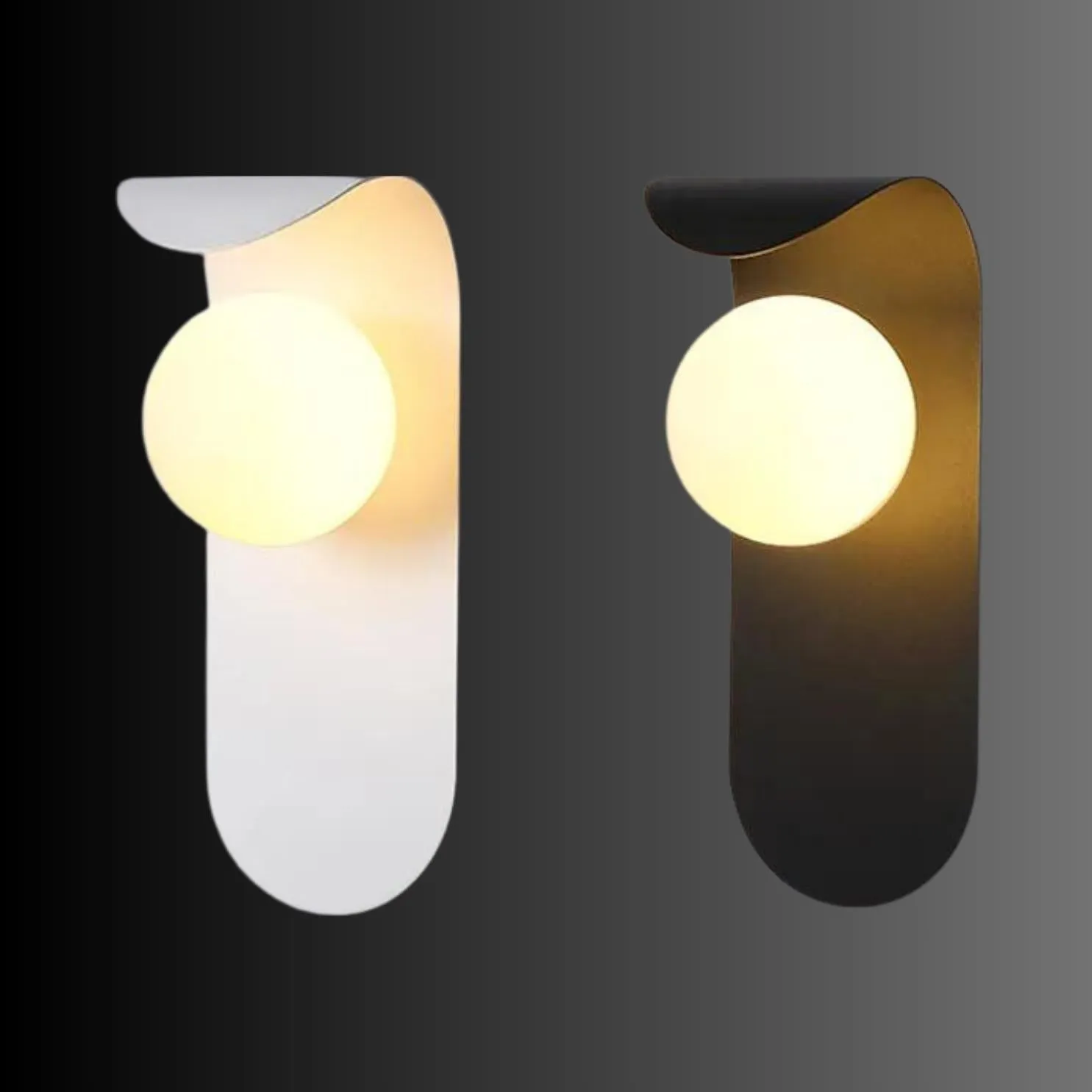 KARA Black and White Wall Light Sconce