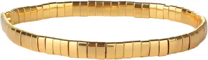 KELITCH Women Gold Tila Beads Bracelet Stretch Strand Bracelets Handmade Jewerly
