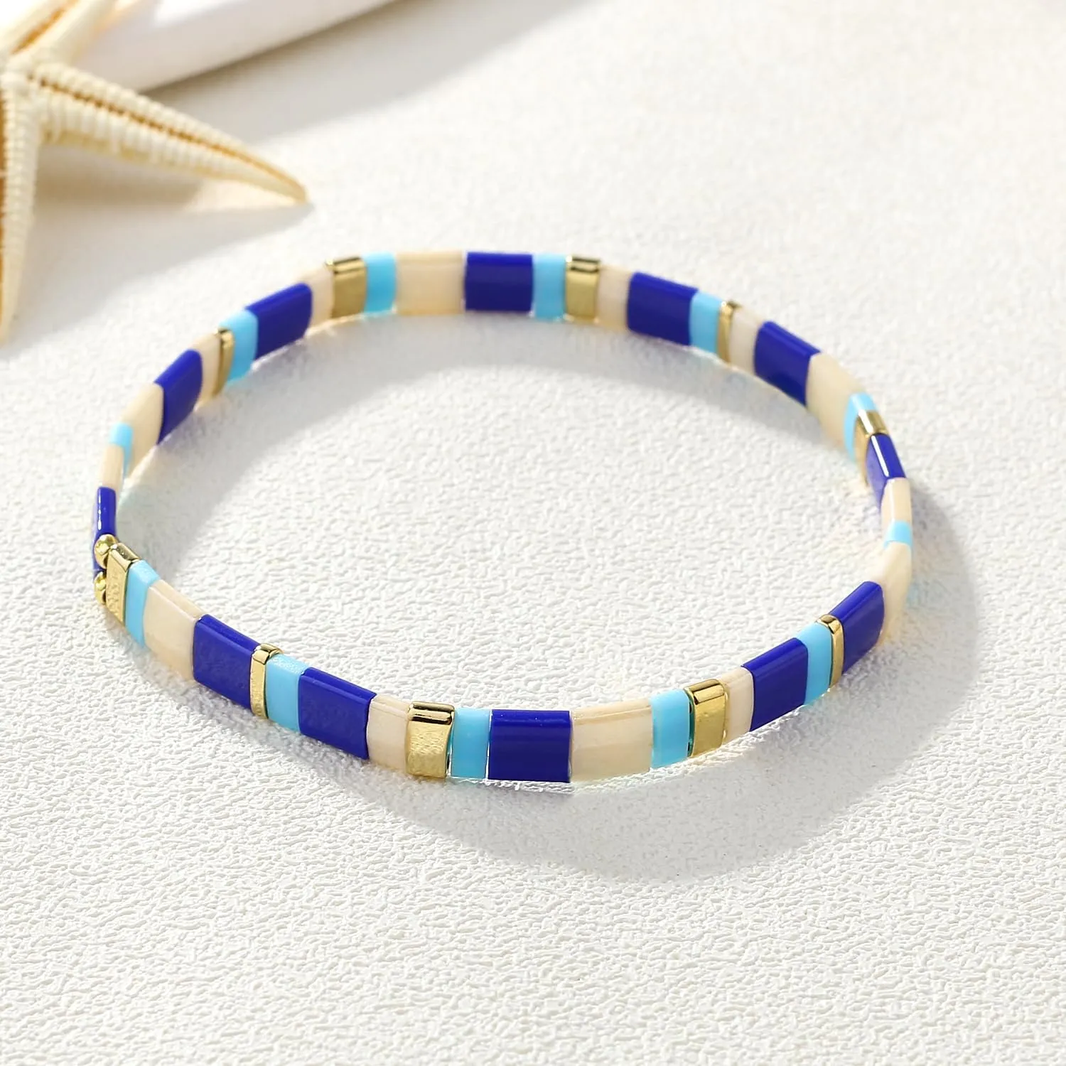 KELITCH Women Stretch Bracelets Tila Beaded Candy Colors Friendship Bracelets New