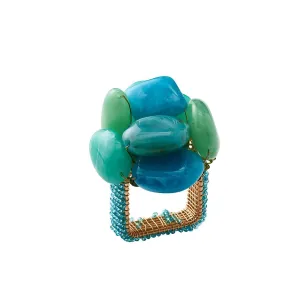 Kim Seybert - Sea Stone Seafoam Napkin Ring -Set of 4