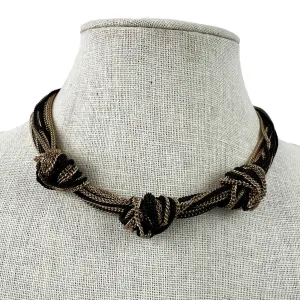 Knotted Chain Choker Necklace