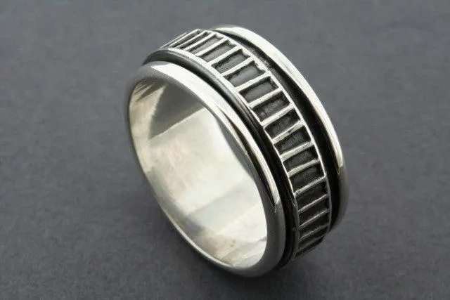 ladder spinner ring - sterling silver