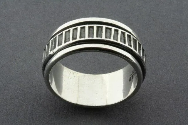 ladder spinner ring - sterling silver
