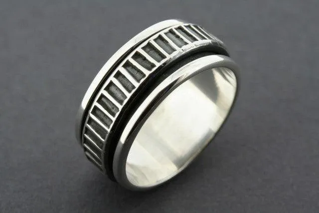 ladder spinner ring - sterling silver