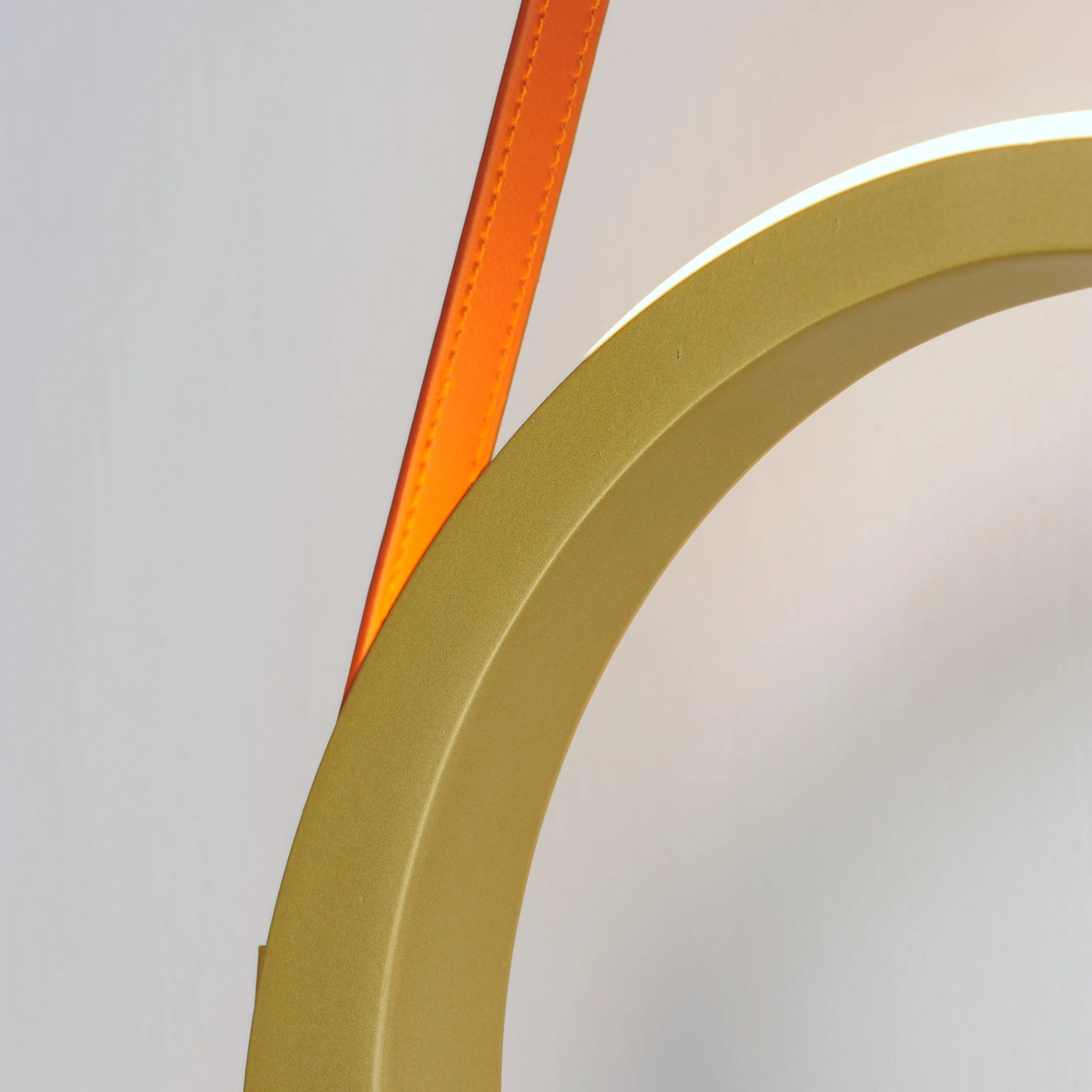 LED Antique Brass Single Rings Wall Sconce