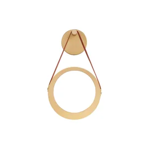 LED Antique Brass Single Rings Wall Sconce