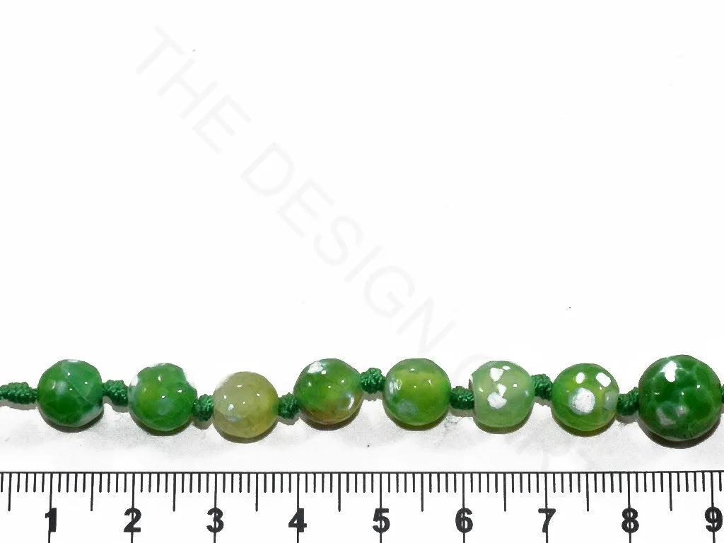 Light Green White Round Agate Stones