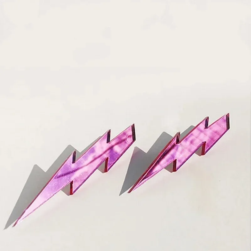 Lightning Bolt Mirror Earrings