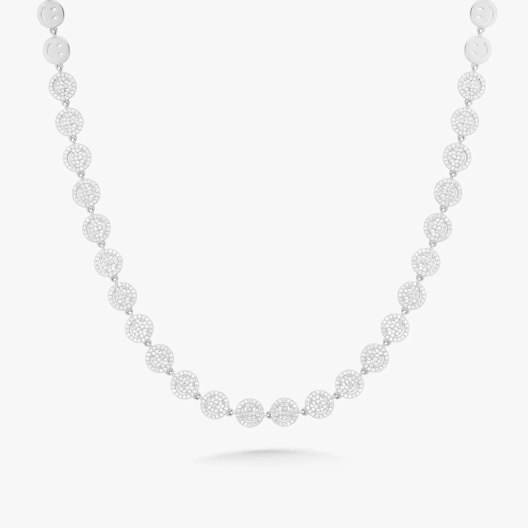 Little Drew Smiley Pave Diamond Adjustable Necklace
