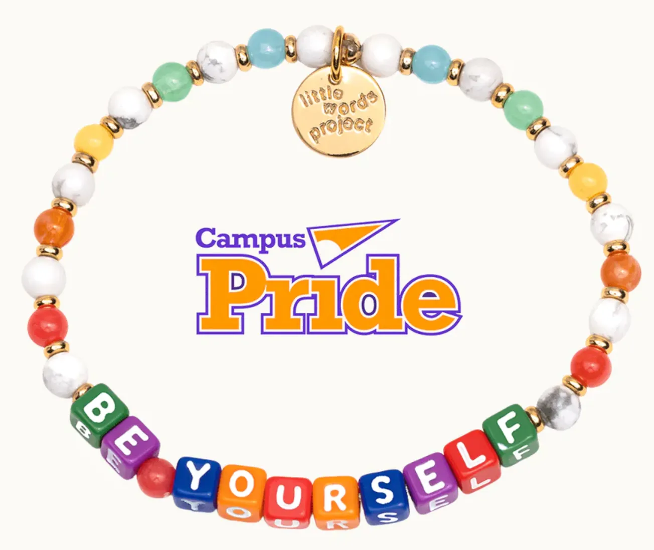 Little Words Project  Be Yourself White Rainbow