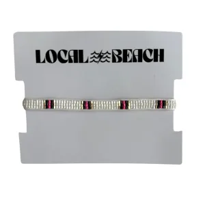 Local Beach White Beaded Bracelet
