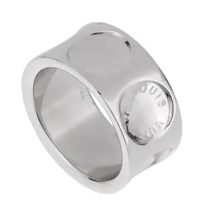 Louis Vuitton Empreinte White Gold Band Ring