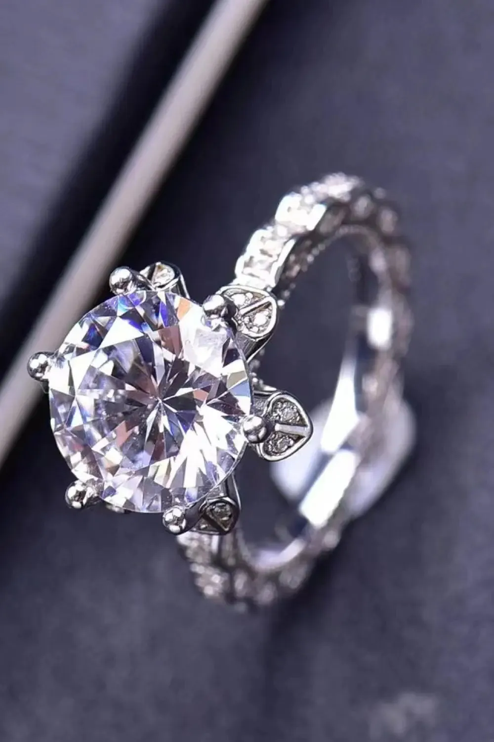 LOVCIA 5 Carat Moissanite Heart 925 Sterling Silver Ring