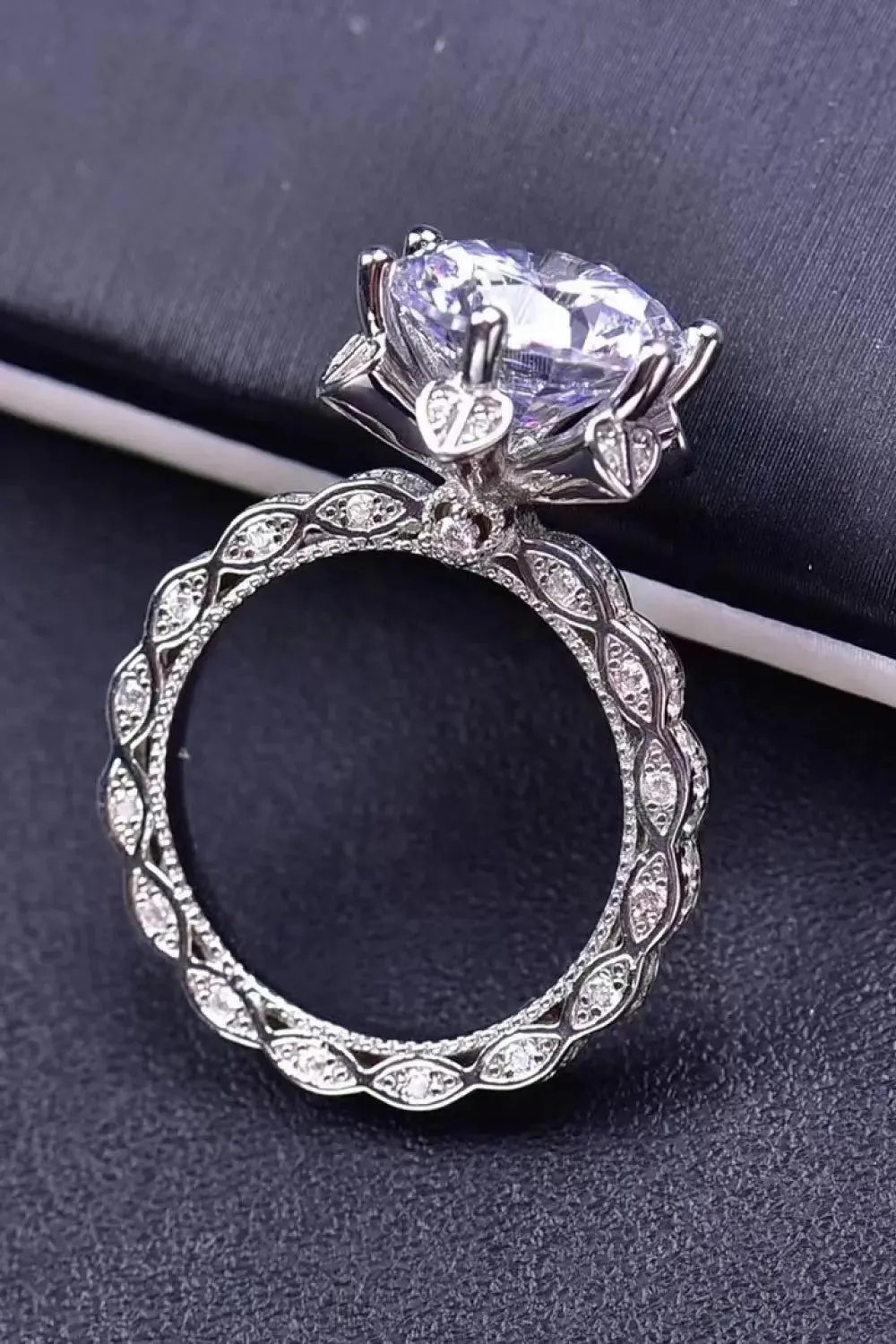 LOVCIA 5 Carat Moissanite Heart 925 Sterling Silver Ring