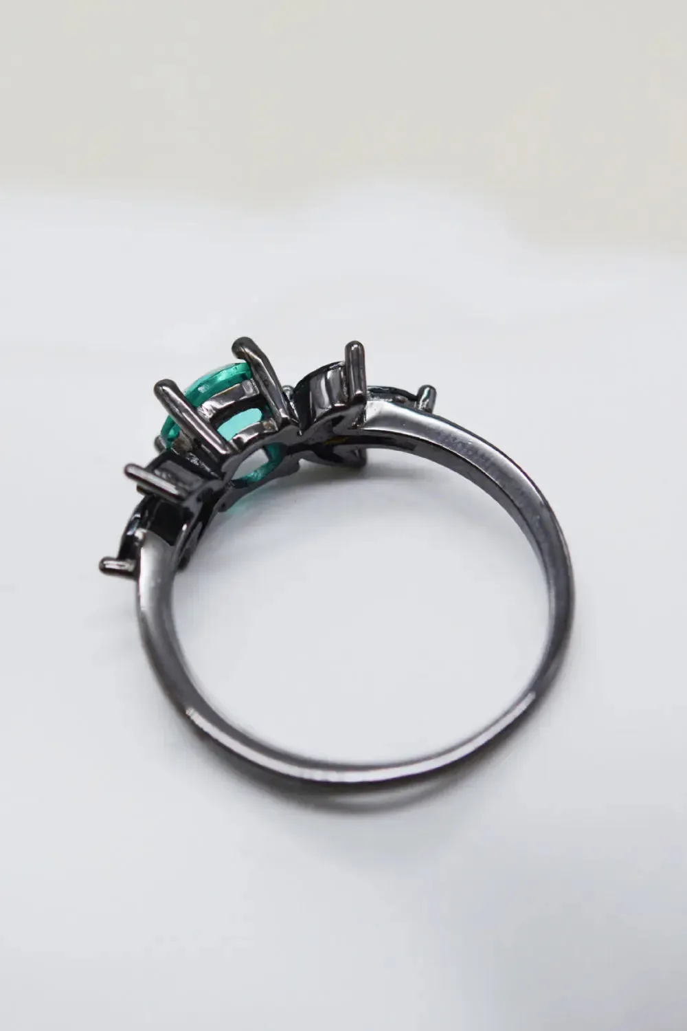 LOVCIA Paraiba Blue Zircon Leaf Ring