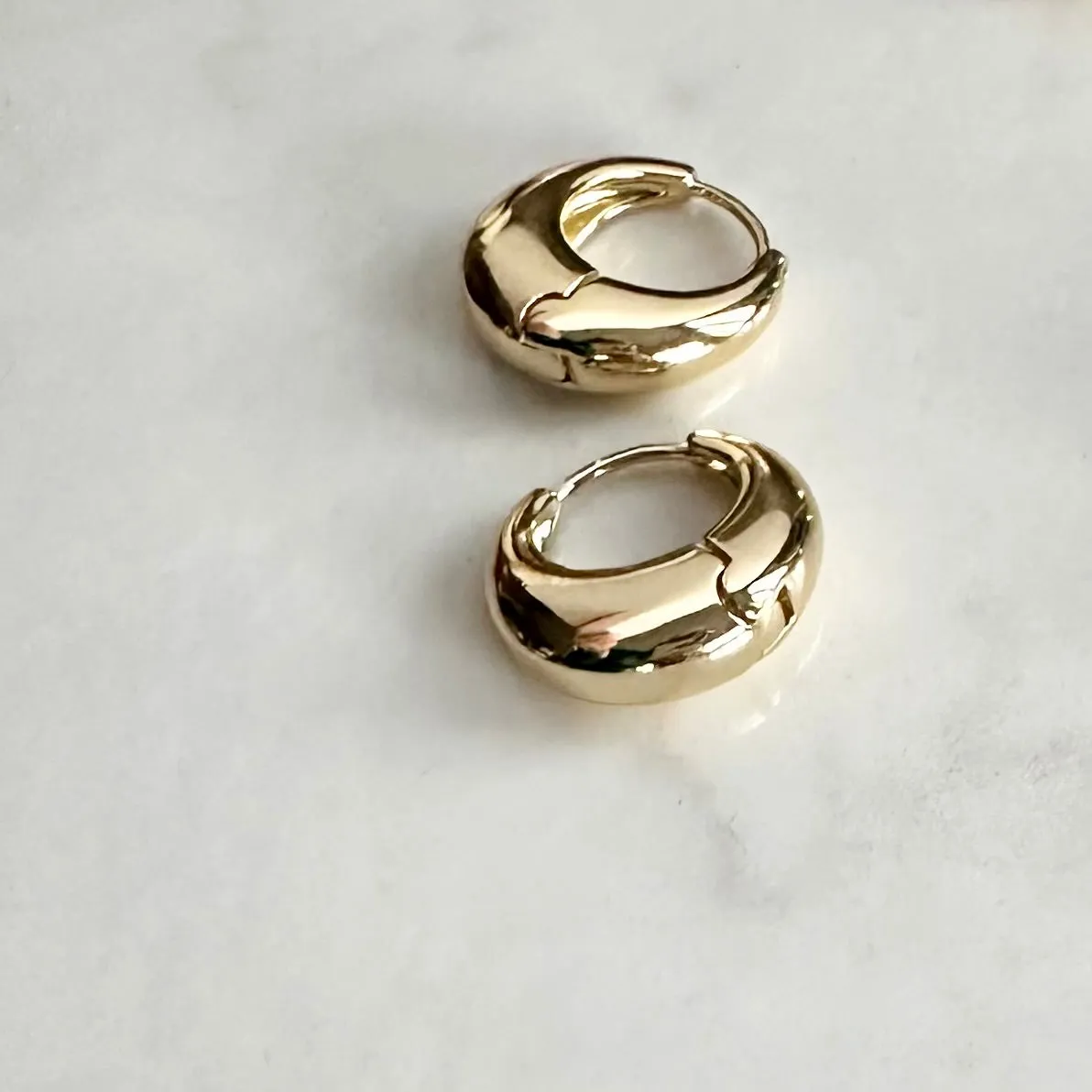 Luna Hoops | Bold Dome-Shaped Gold Hoops