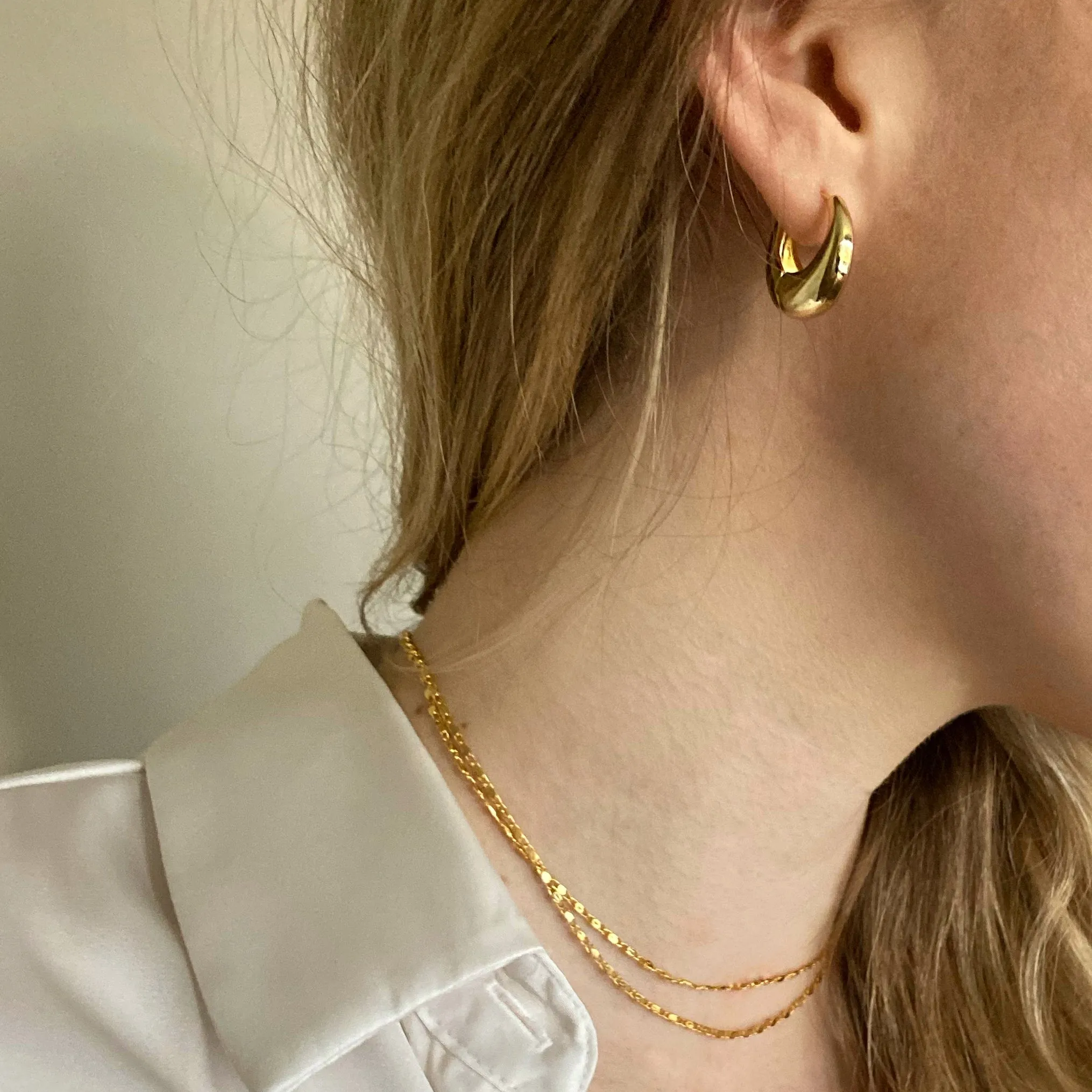 Luna Hoops | Bold Dome-Shaped Gold Hoops