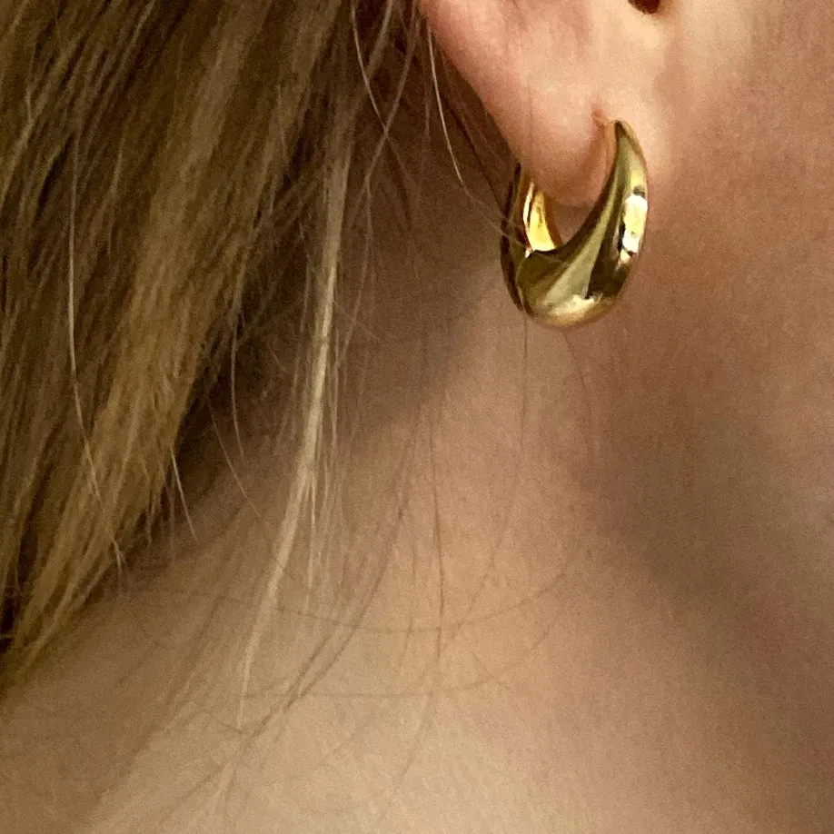 Luna Hoops | Bold Dome-Shaped Gold Hoops