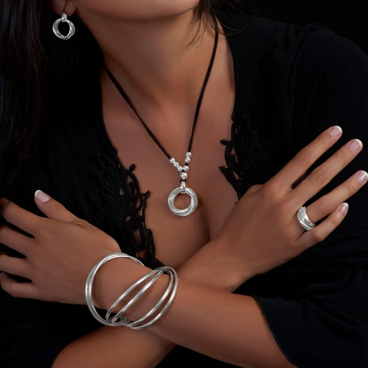Luna Russian Rings Necklace
