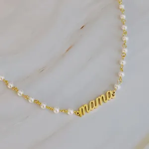 Mama Pearl Chain Necklace