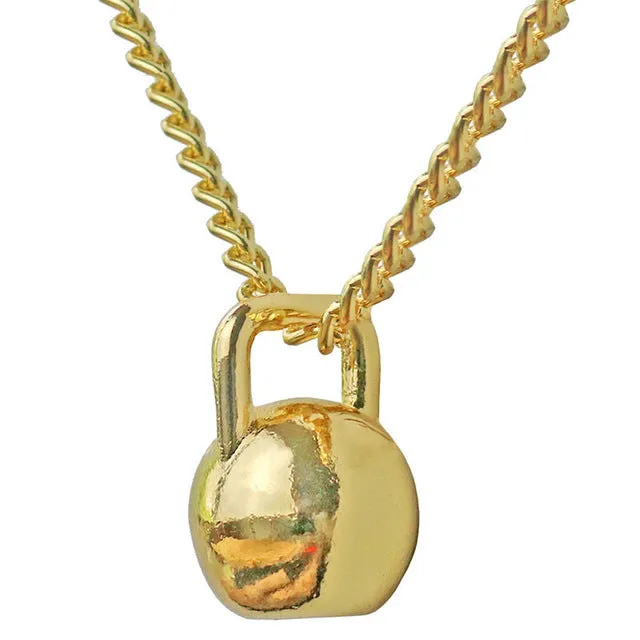 Mens barbell Necklace For Mens sports fitness barbell