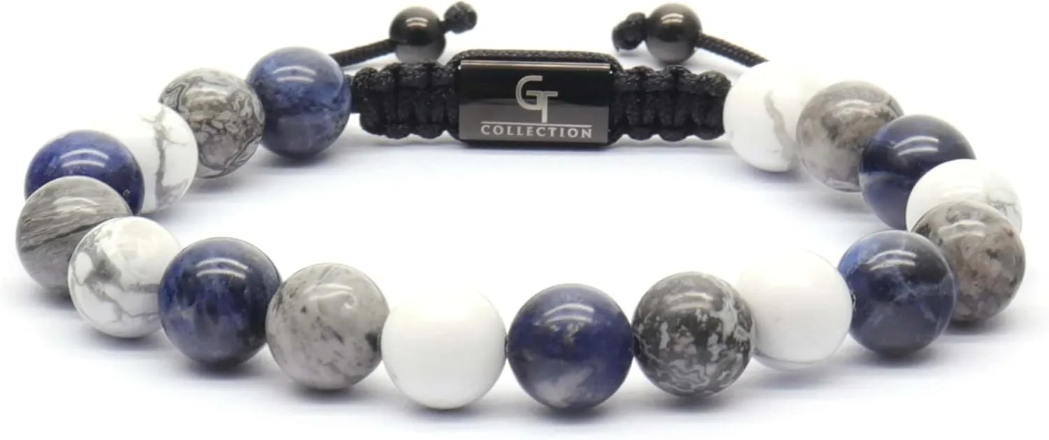 Men's Beaded Bracelet | Gift for Valentines Day | Wearer with Name, Fame, Fortune, and Mondy | Gemstones Beaded Bracelet for Mens Bracelet
