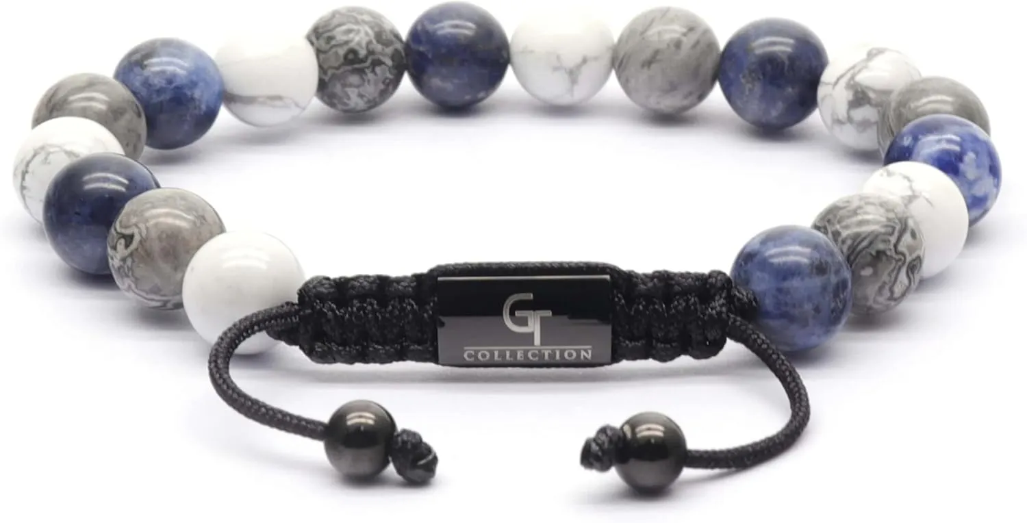 Men's Beaded Bracelet | Gift for Valentines Day | Wearer with Name, Fame, Fortune, and Mondy | Gemstones Beaded Bracelet for Mens Bracelet