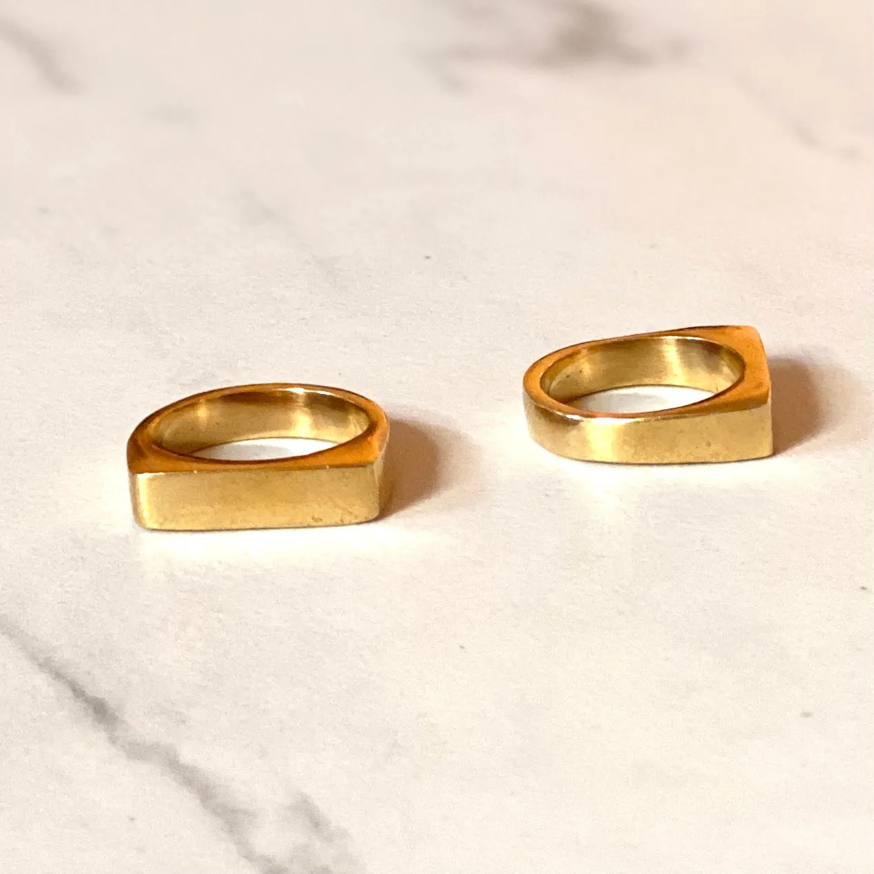 Mesa Brass Bar Ring From Abroad Modern