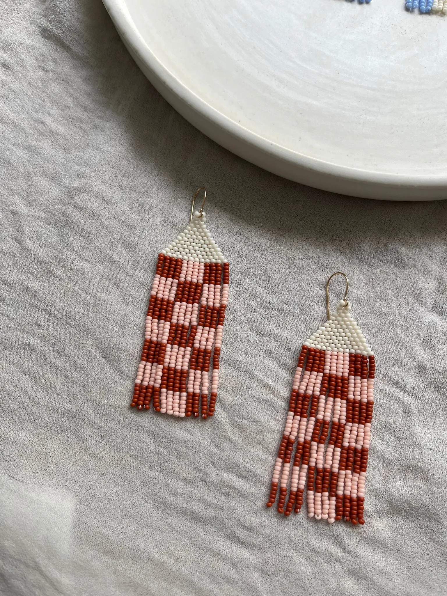 Miiken Fringe Earrings Checkers (Multiple Colours)