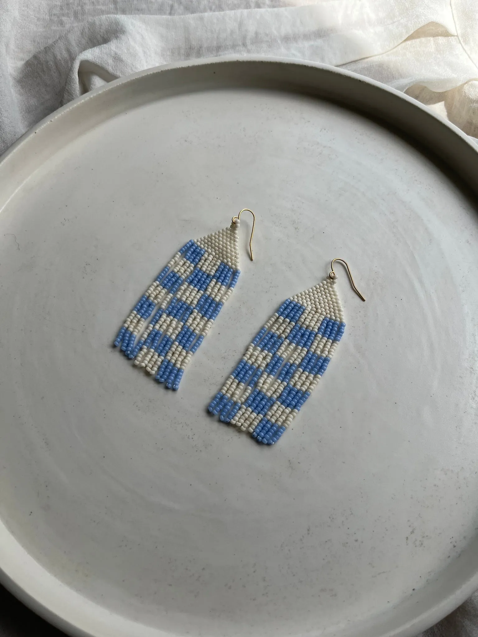 Miiken Fringe Earrings Checkers (Multiple Colours)