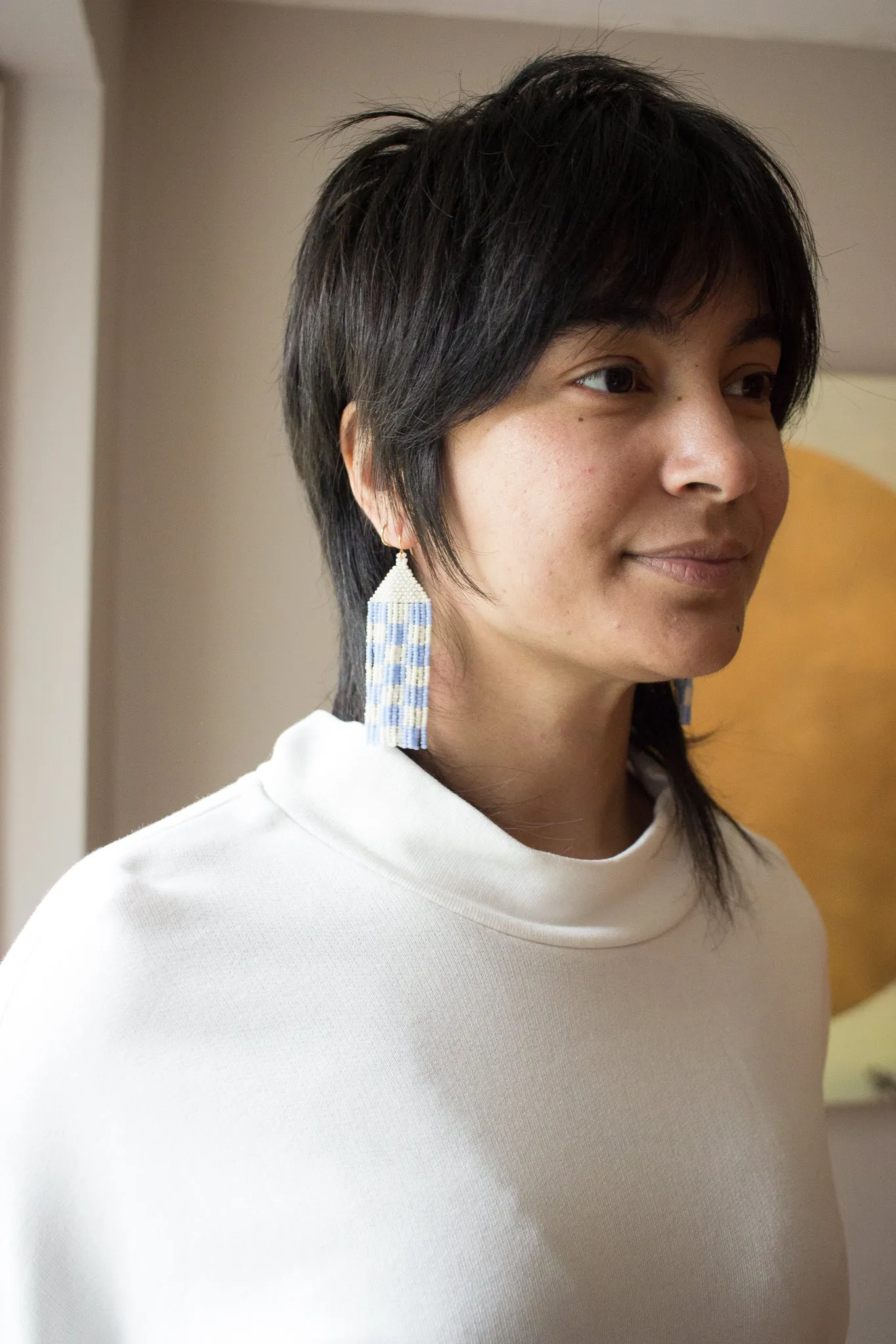 Miiken Fringe Earrings Checkers (Multiple Colours)