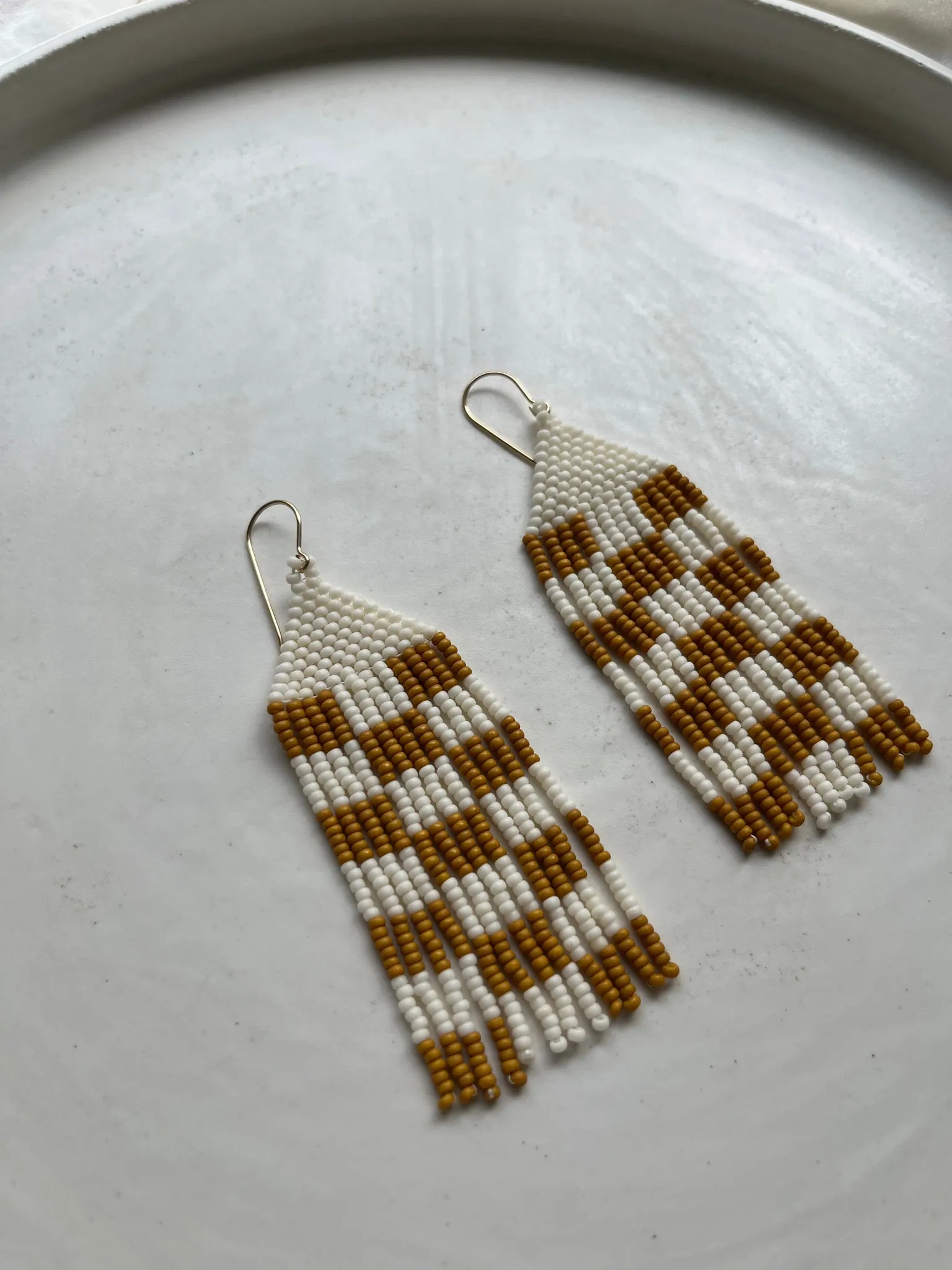 Miiken Fringe Earrings Checkers (Multiple Colours)