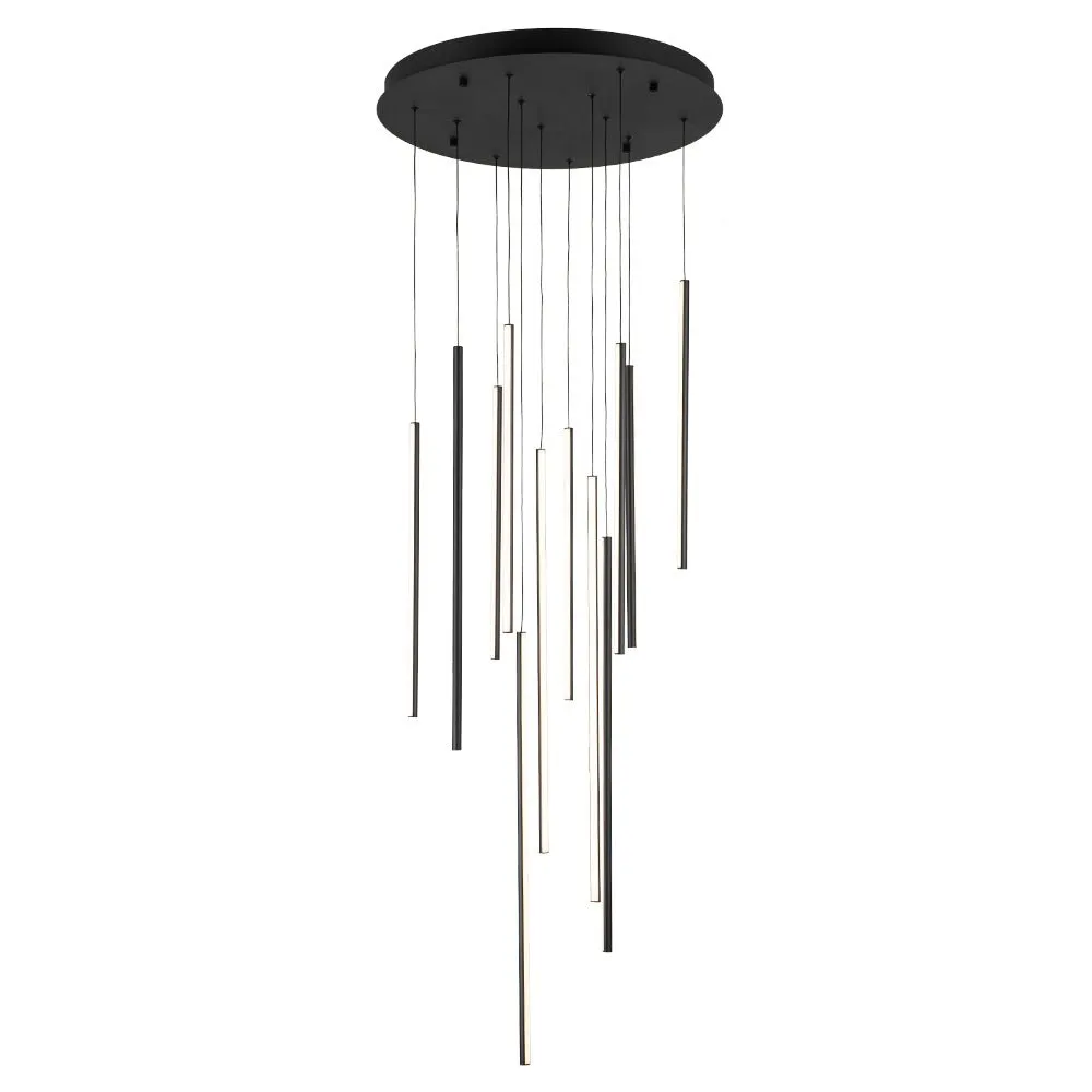 Modern 12-Light Linear LED Multi Light Pendant