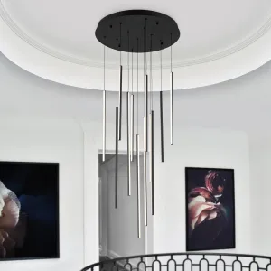Modern 12-Light Linear LED Multi Light Pendant